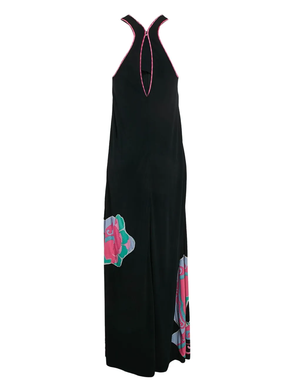 Leonard Vintage floral-print halterneck dress | Black | Image 1
