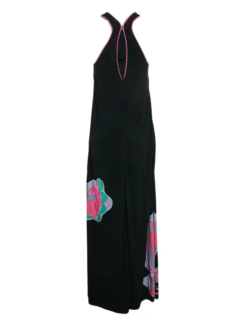 Leonard Vintage floral-print halterneck dress