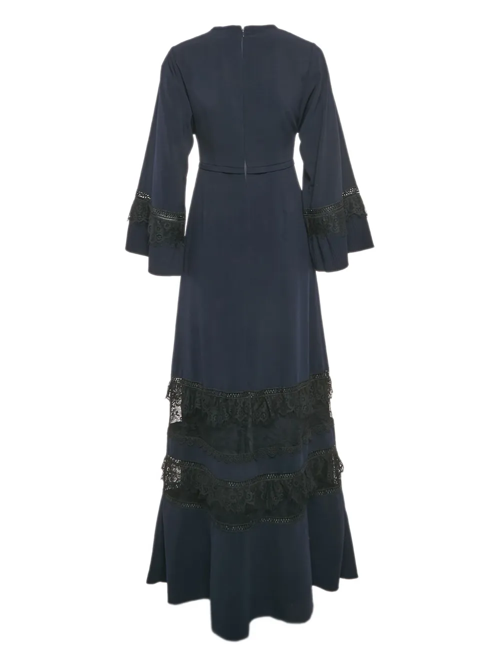 Self-Portrait lace-trim bell sleeves maxi dress | Image 2