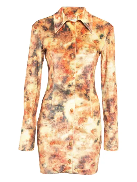 Nanushka velvet tie-dye dress