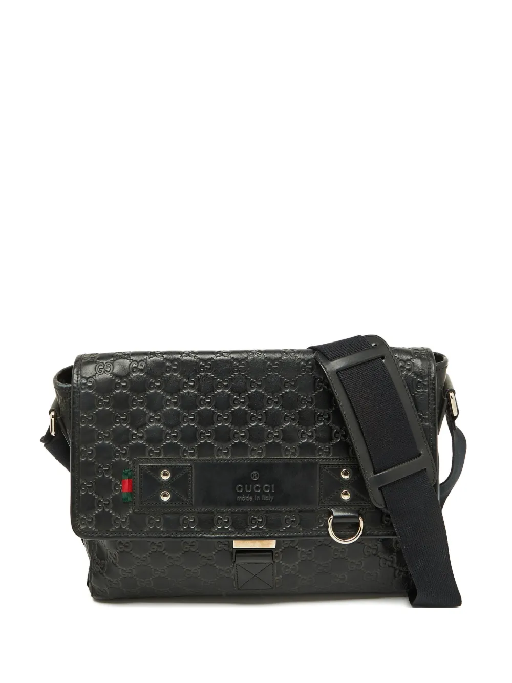 Gucci Pre-Owned Guccissima メッセンジャーバッグ - ブラック Gucci Pre-Owned Guccissima メッセンジャーバッグ - ブラック