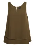 Theory pre-owned layered silk tank top - Green