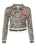 Maje 2024 leopard ribbed jacket - White