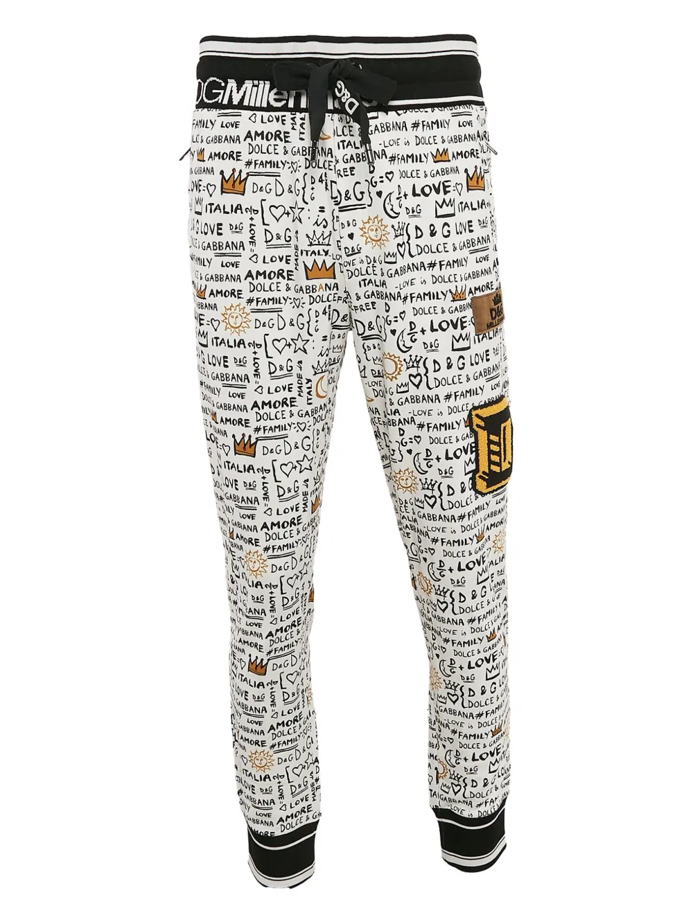 Dolce & Gabbana Pre-Owned 2024 Graffiti Knit Trousers | White | Image 1