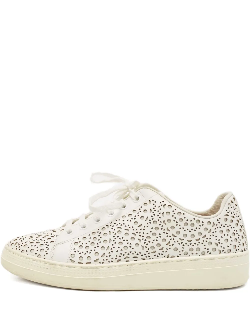 Alaïa Pre-Owned laser-cut low-top sneakers | White | Image 1