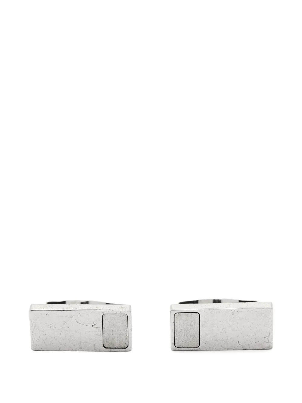 S.T. Dupont pre-owned rectangular metal cufflinks | Metallic | Image 1