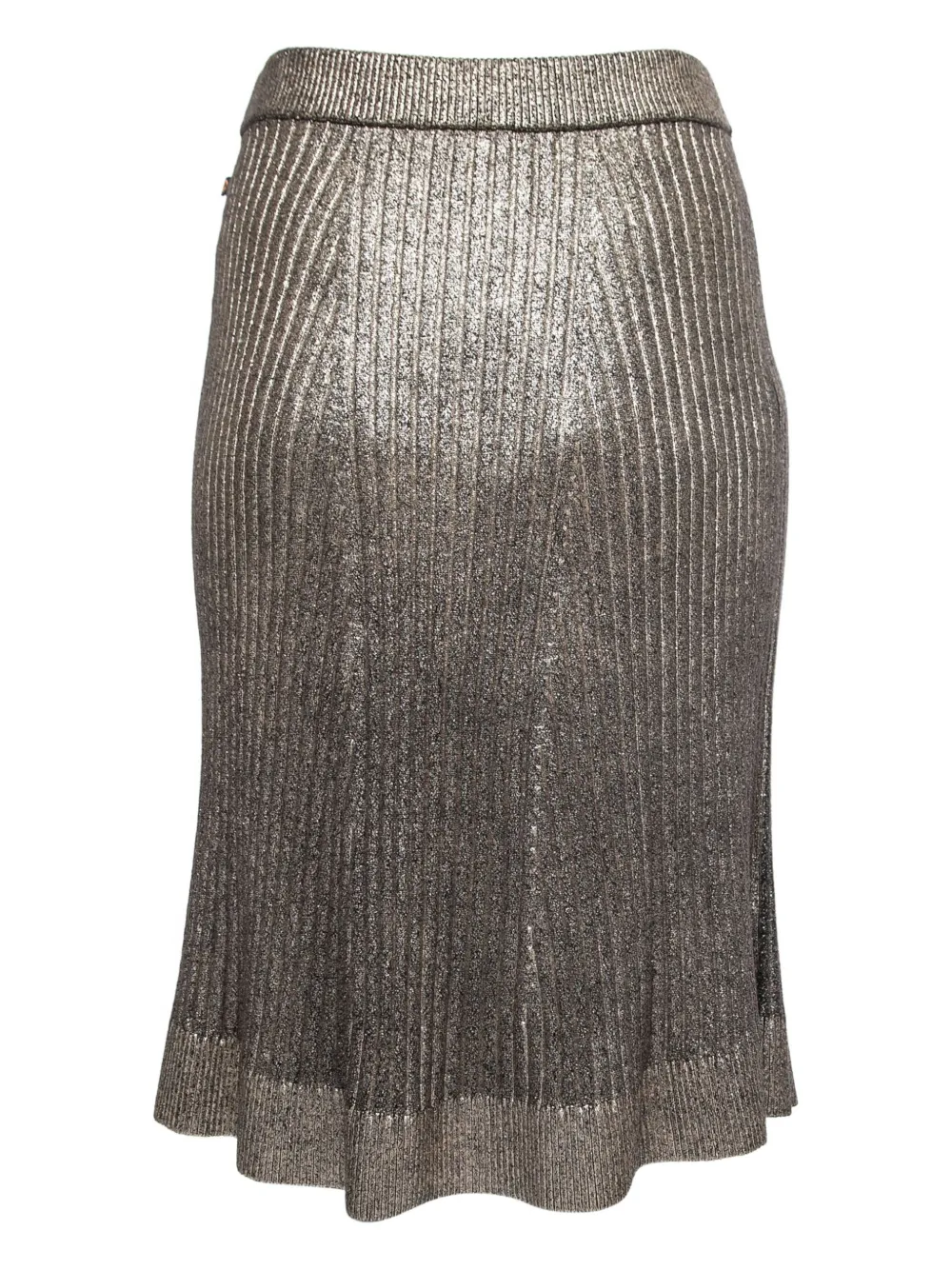 Louis Vuitton Pre-Owned ribbed metallic skirt | Image 2