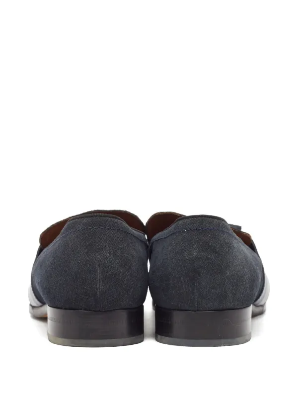 Jimmy Choo Blue and Brown Loafers Jimmy Choo London, Italy Womens Blue Suede Monk Strap  main image 4
