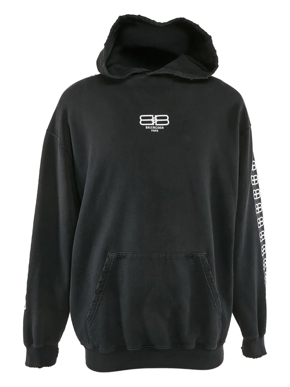 Balenciaga Pre-Owned logo-print hoodie | Black | Image 1