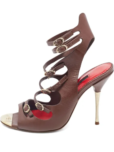 Carolina Herrera buckle cut-out sandals