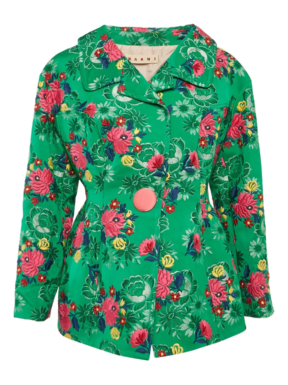 Marni Pre-Owned floral-jacquard jacket | Green | Image 1