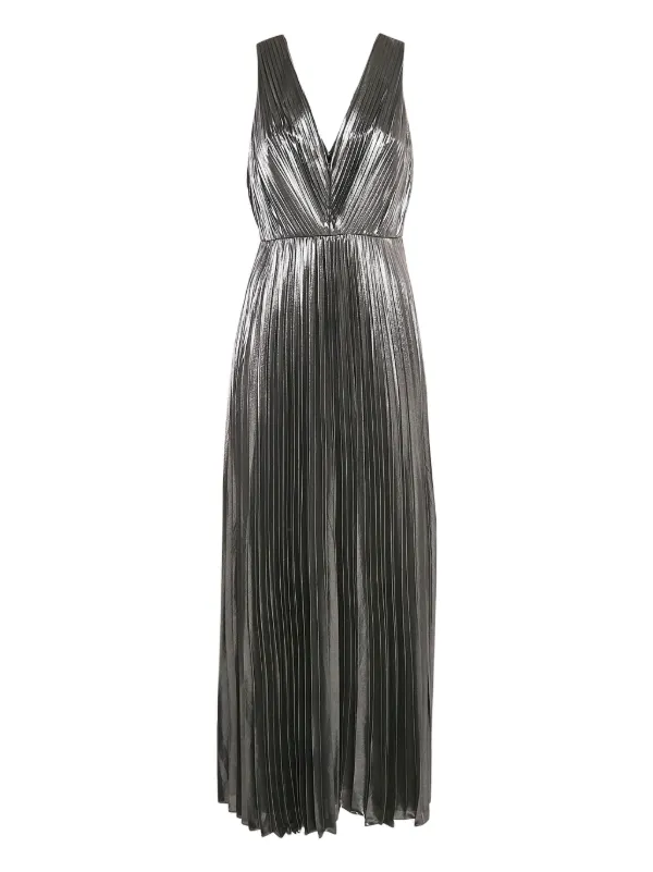 Aidan Mattox Pleated Maxi Dress - Grey Aidan Mattox Pleated Maxi Dress - Grey