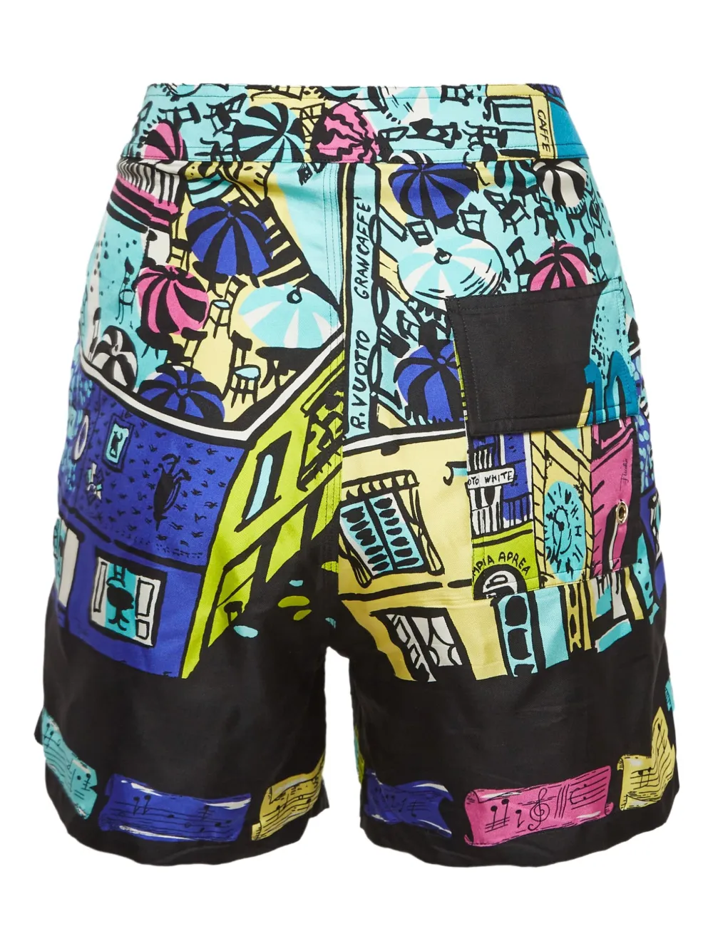 PUCCI Pre-Owned Zijden shorts met print - Zwart