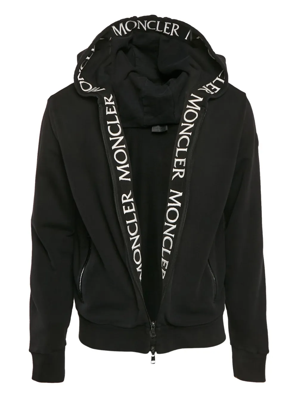 Moncler Vintage zip-up hooded jacket | Black | Image 1