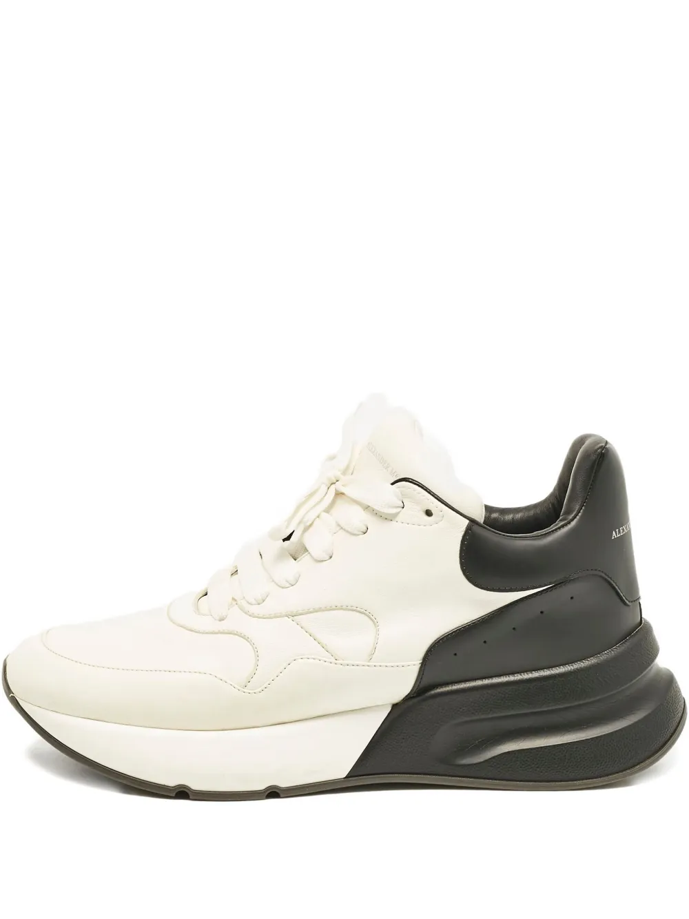 leather chunky sole sneakers