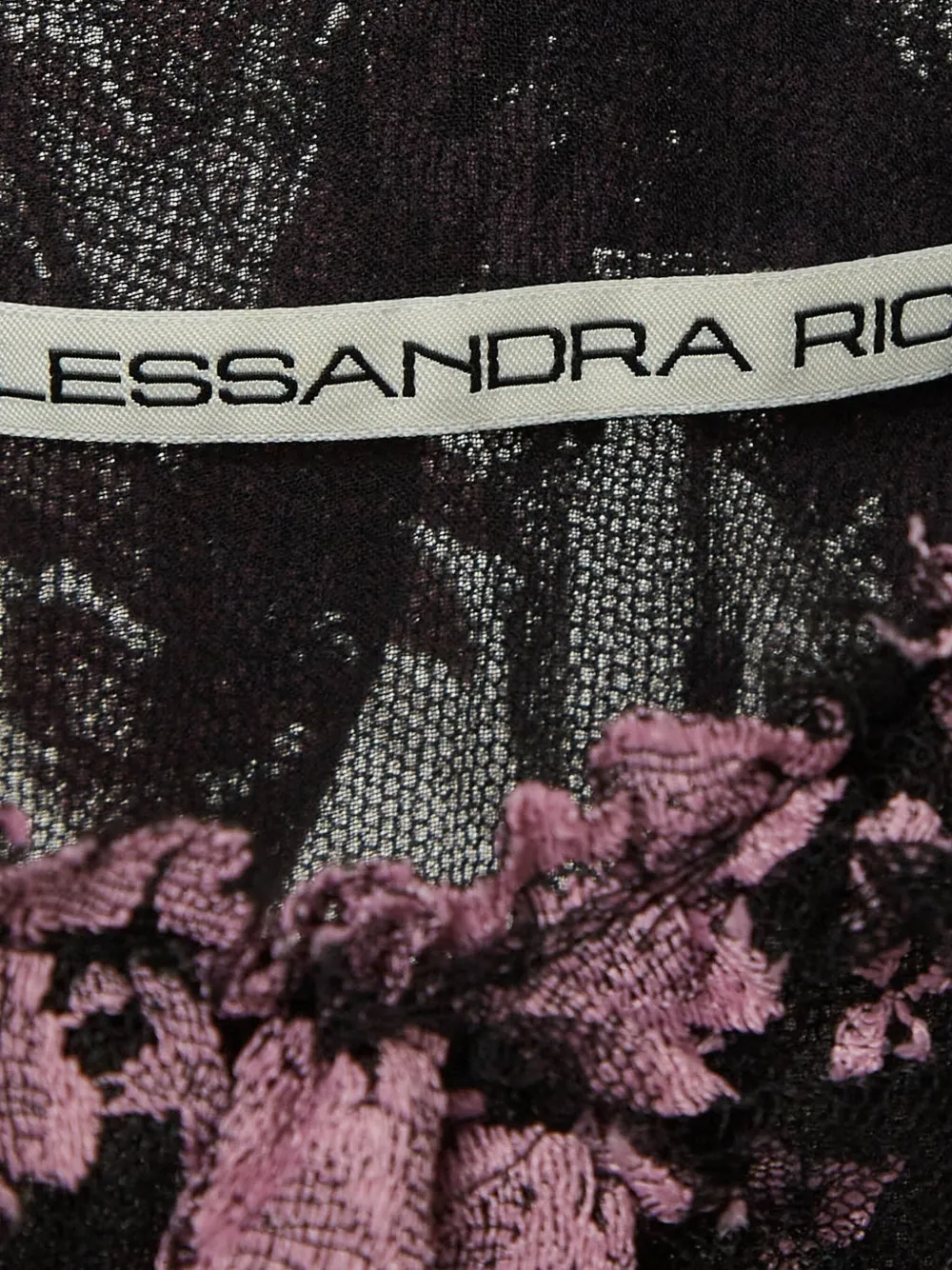 Pre-owned Alessandra Rich  Floral-lace Maxi Dress In Black