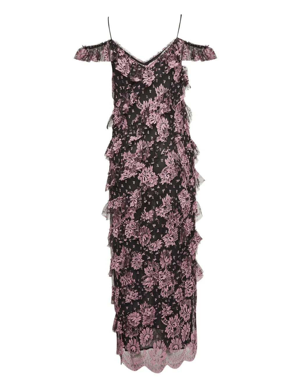 Alessandra Rich robe longue à fleurs en dentelle pre-owned | Image 2