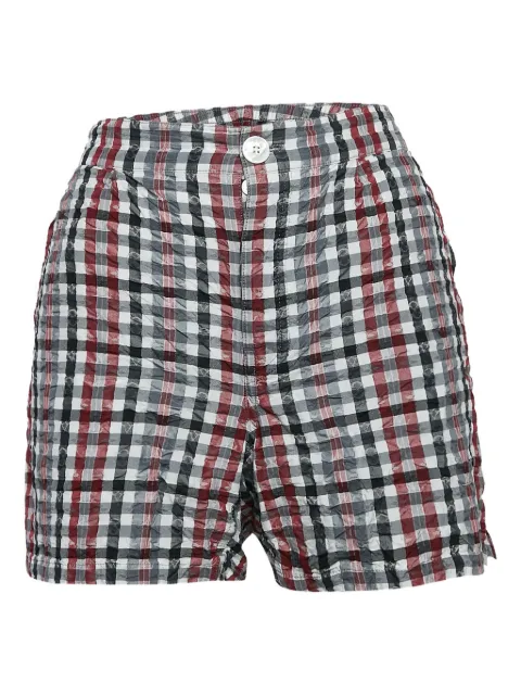 Louis Vuitton Pre-Owned checked silk shorts