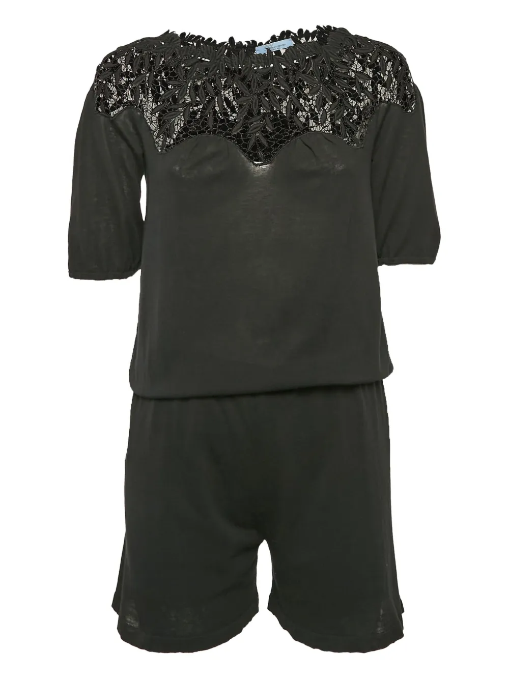 Pre-owned Blumarine Vintage Lace-panel Playsuit