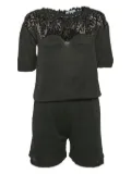 Blumarine Vintage lace-panel playsuit - Black