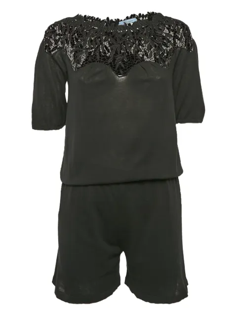 Blumarine Vintage lace-panel playsuit