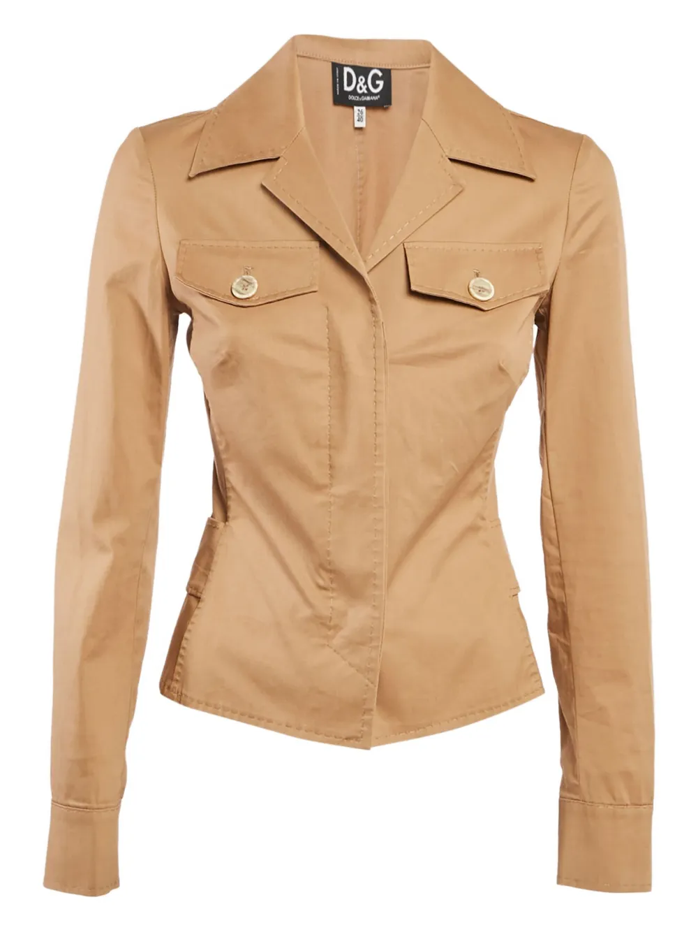 D & G Vintage pre-owned button front cotton jacket - ブラウン D & G Vintage pre-owned button front cotton jacket - ブラウン