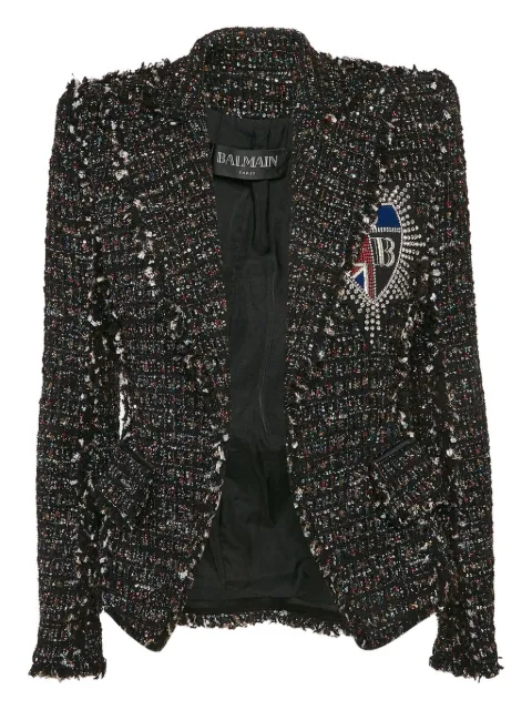 Balmain Pre-Owned tweed tinsel blazer