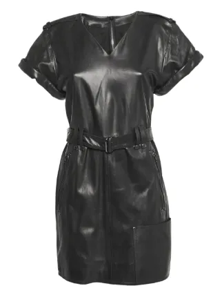 Tom Ford Vintage Leather Midi Dress | Black | FARFETCH