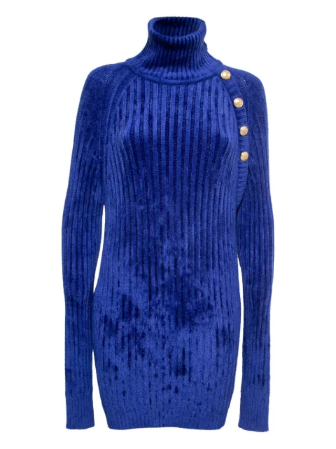 Balmain Pre-Owned ribbed turtleneck dress