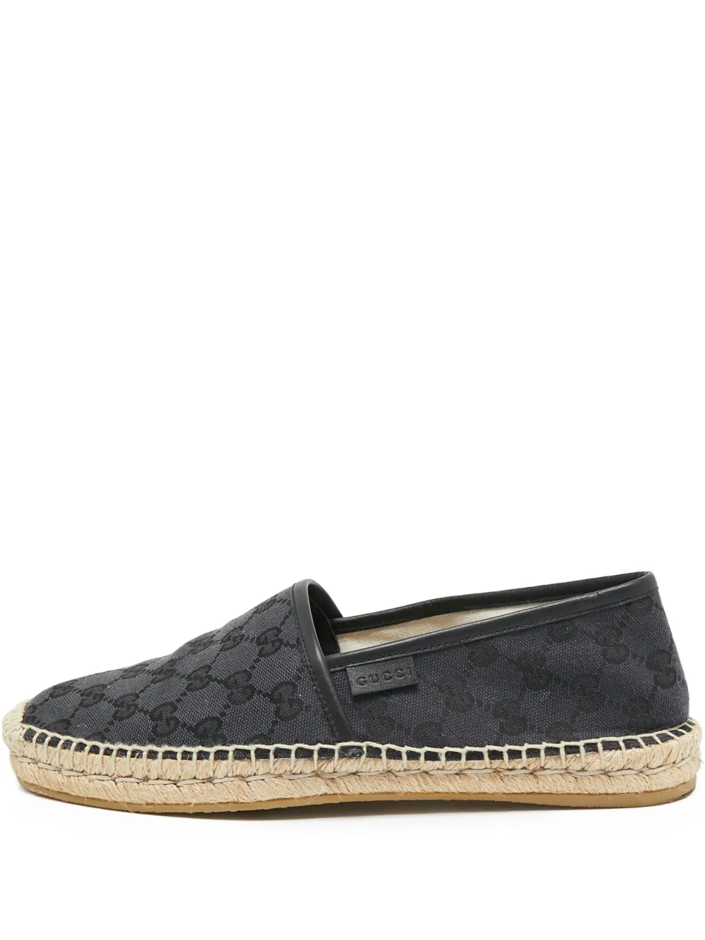 Gucci Pre-Owned monogram leather-trim espadrilles | Black | Image 1