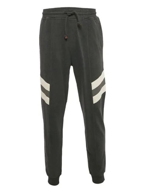 Brunello Cucinelli Vintage stripe-detail cotton track pants