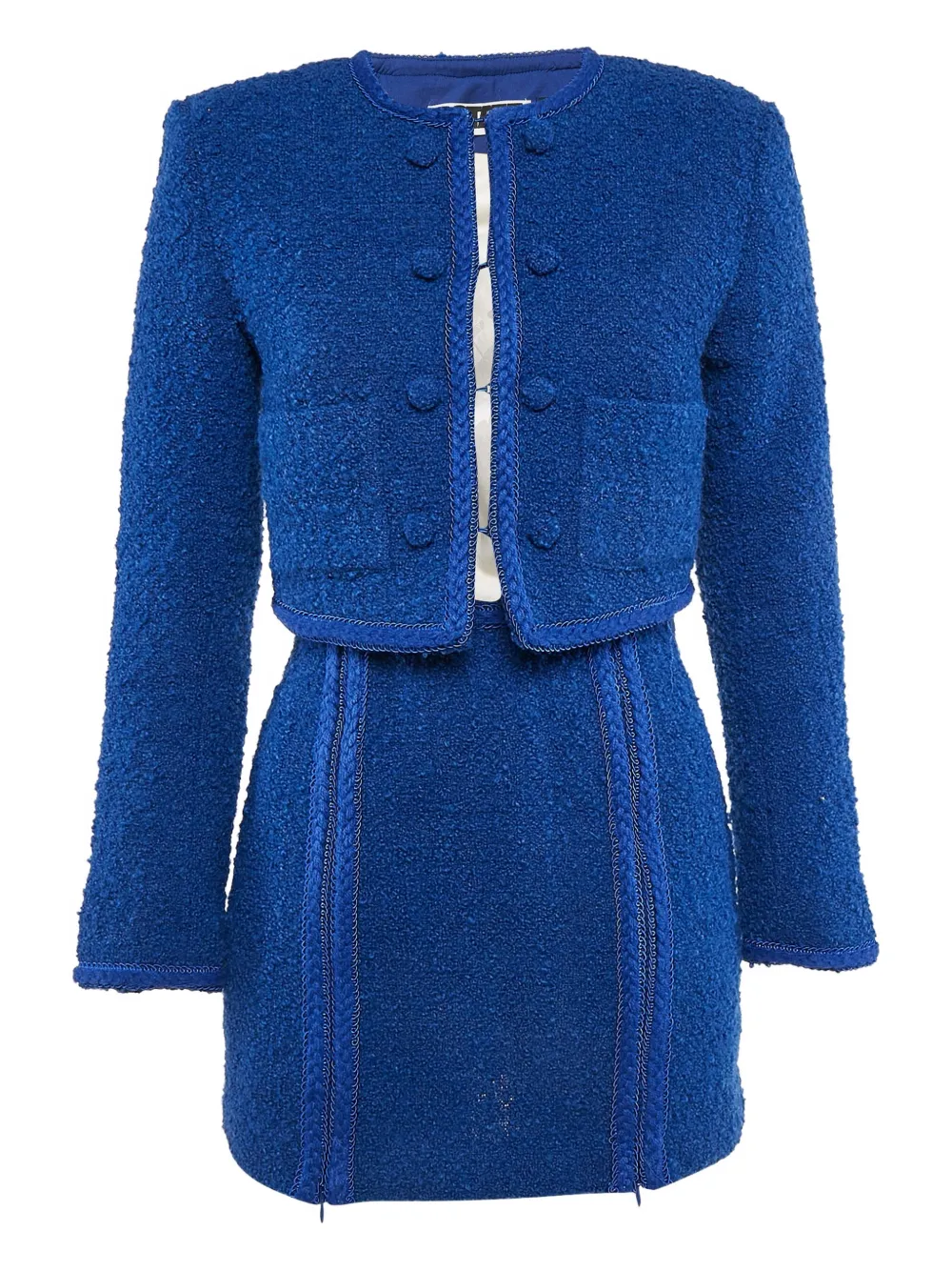 ROTATE BIRGER CHRISTENSEN tweed jacket and skirt set - Blu