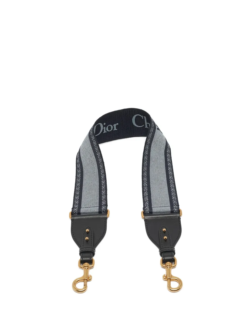 Christian Dior Pre-Owned logo-jacquard bag strap - ブラック Christian Dior Pre-Owned logo-jacquard bag strap - ブラック