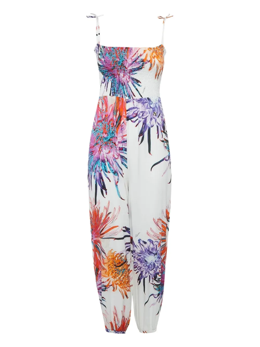 Roberto Cavalli Vintage floral smocked jumpsuit | White | Image 1