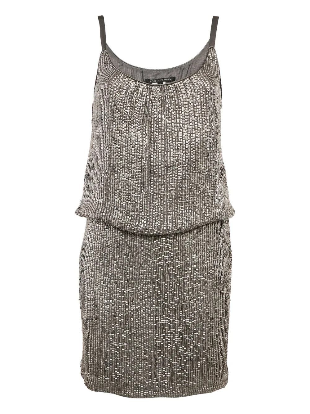 Nina Ricci Pre-Owned sequinned silk mini dress - Argento