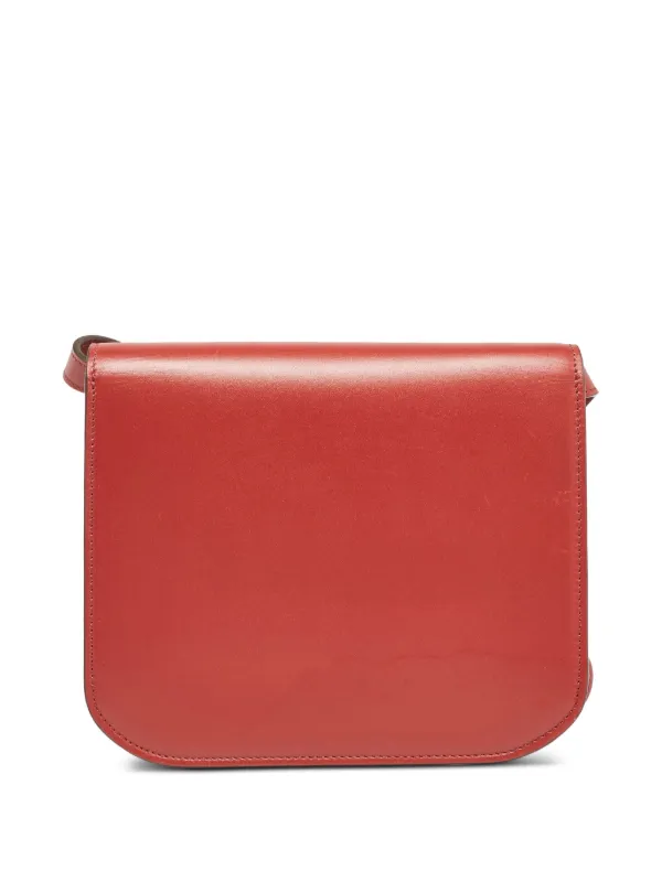 Victoria Beckham Eva Leather Flap Cross Body Bag Red FARFETCH NO