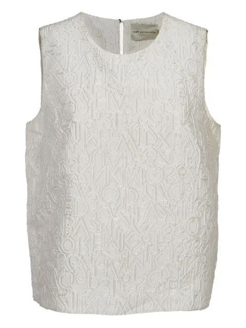 Mary Katrantzou alphabet-jacquard vest