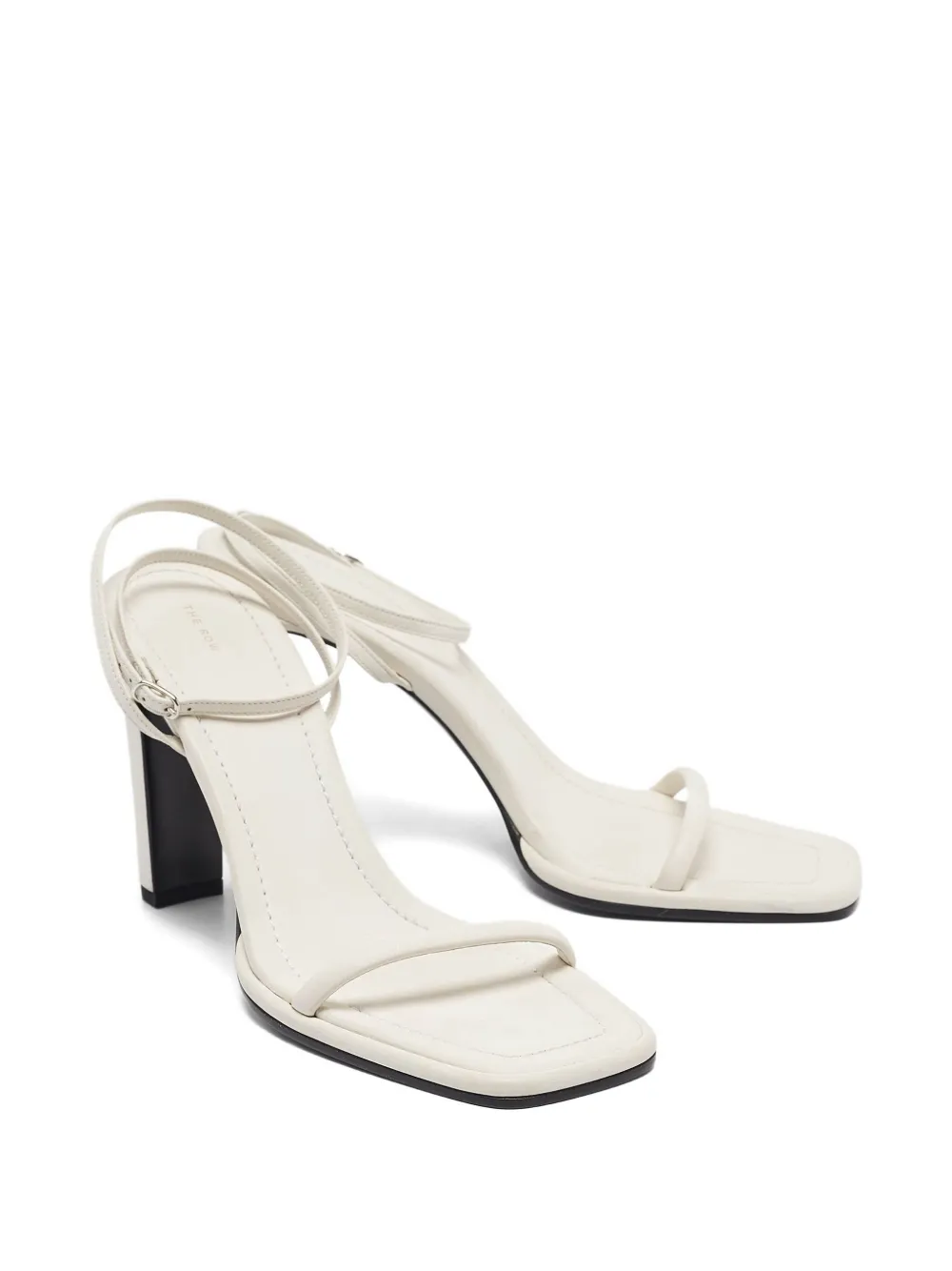 The Row Pre-Owned 100 mm sandalen met blokhak en vierkante neus - Wit