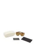 Versace Pre-Owned crystal shield sunglasses - Brown