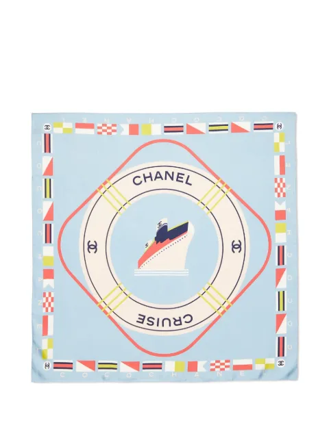 CHANEL Pre-Owned Cruise-print silk scarf