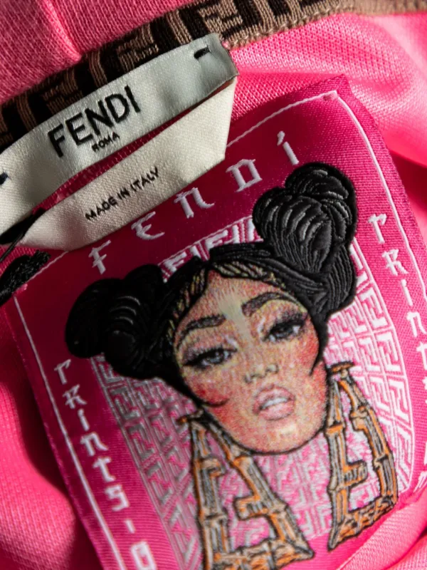 Fendi Pre-Owned Nicki Minaj-embroidered Hoodie | Pink | FARFETCH