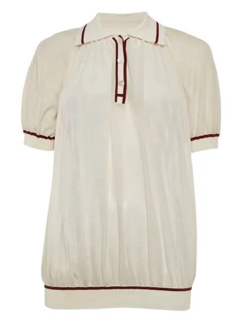 Hermès Pre-Owned contrast-trim polo top