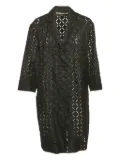 Roland Mouret eyelet pattern coat - Black