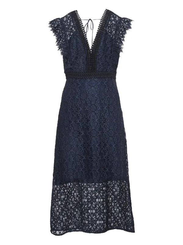 SANDRO Robe à Fleurs En Dentelle Bleu FARFETCH FR