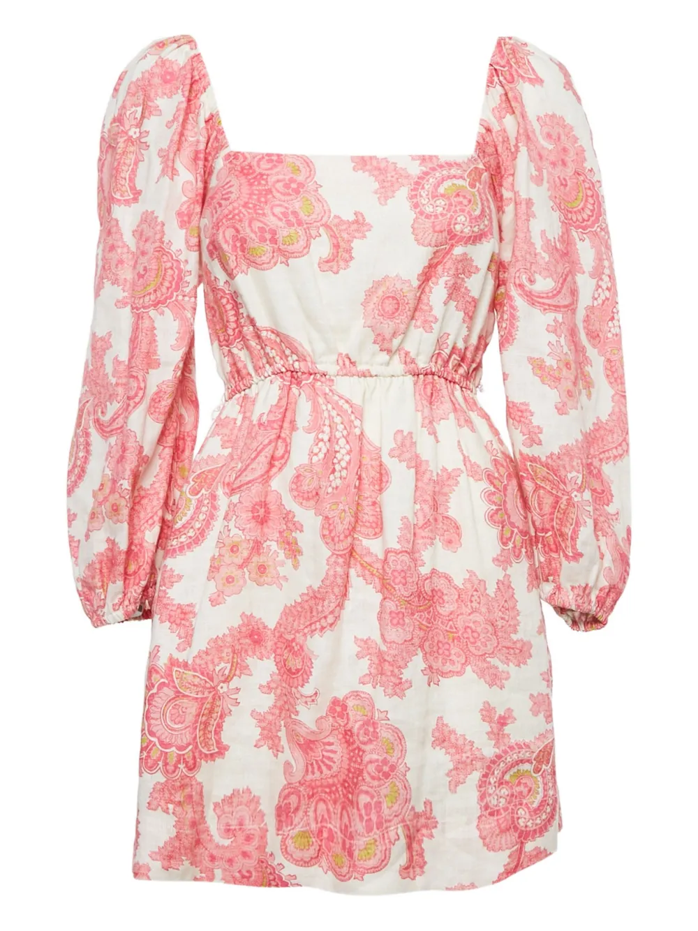 Pre-owned Alemais Paisley-print Mini Dress In Pink