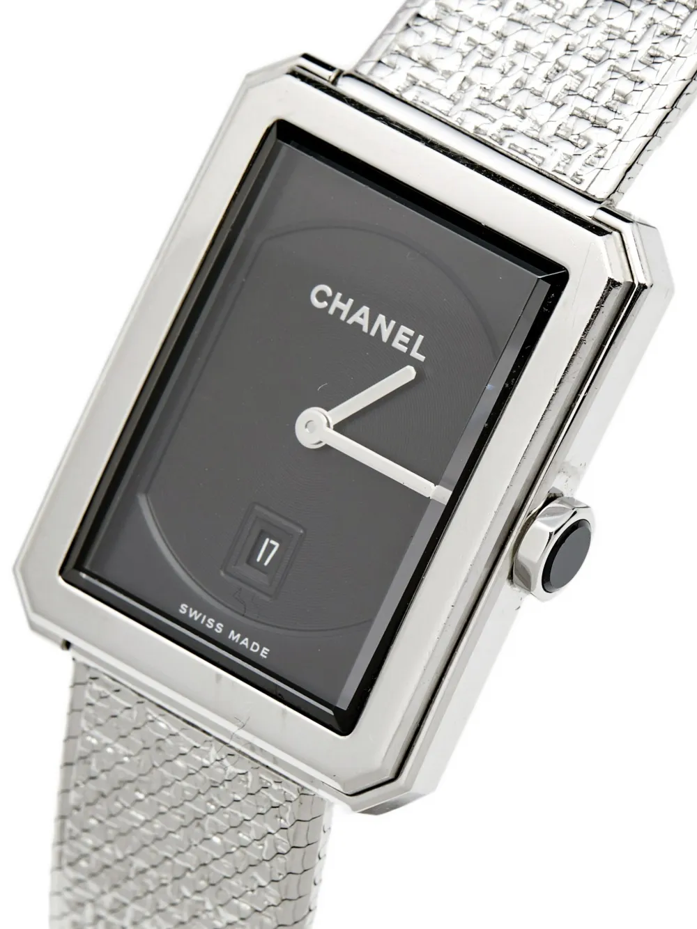 CHANEL Pre-Owned Steel Mesh Bracelet Rectangular Case 28mm | Image 2