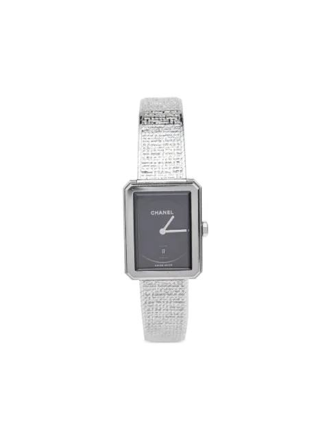 CHANEL Pre-Owned Steel Mesh Bracelet Rectangular Case 28mm