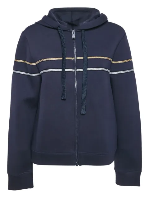 Zadig&Voltaire pre-owned stripe zip-up hooded jacket