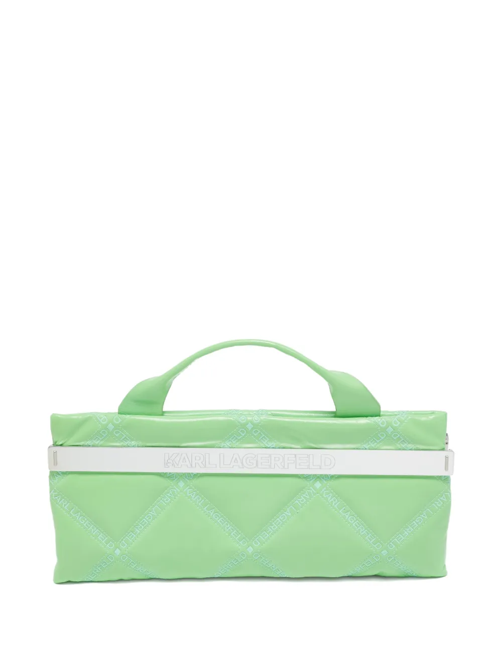 Karl Lagerfeld pre-owned quilted-leather tote bag | Green | Image 1