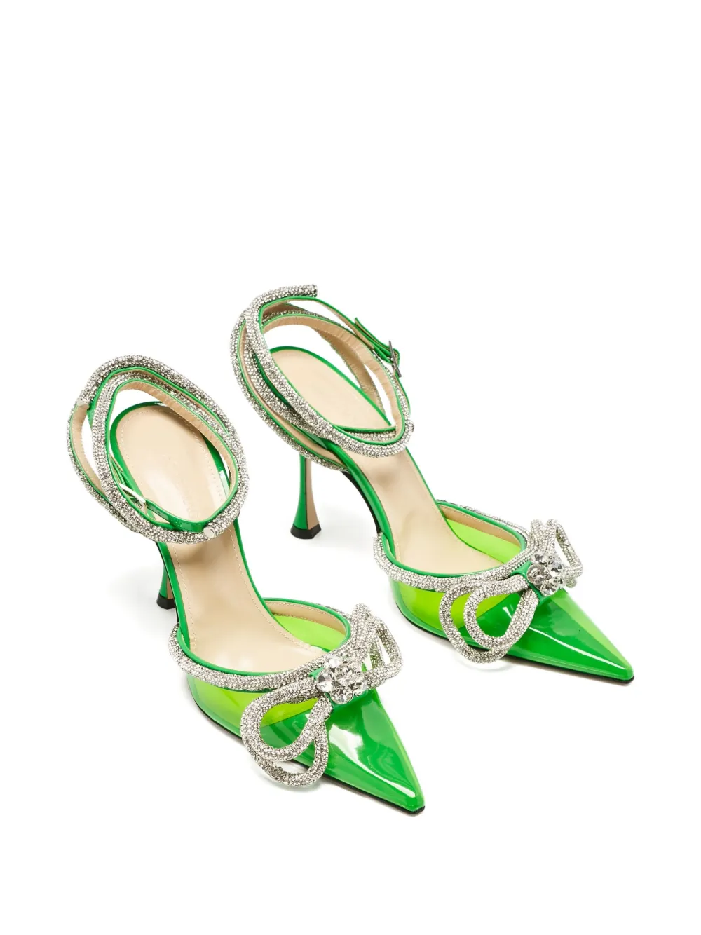 MACH & MACH Pumps verfraaid met kristallen - Groen